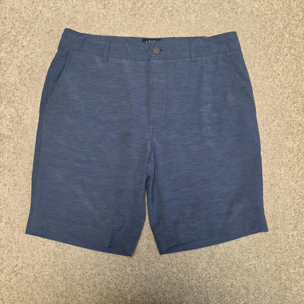 Faherty Shorts Mens 31 Blue All Day Drawstring Hybrid Chino Beach Performance 8
